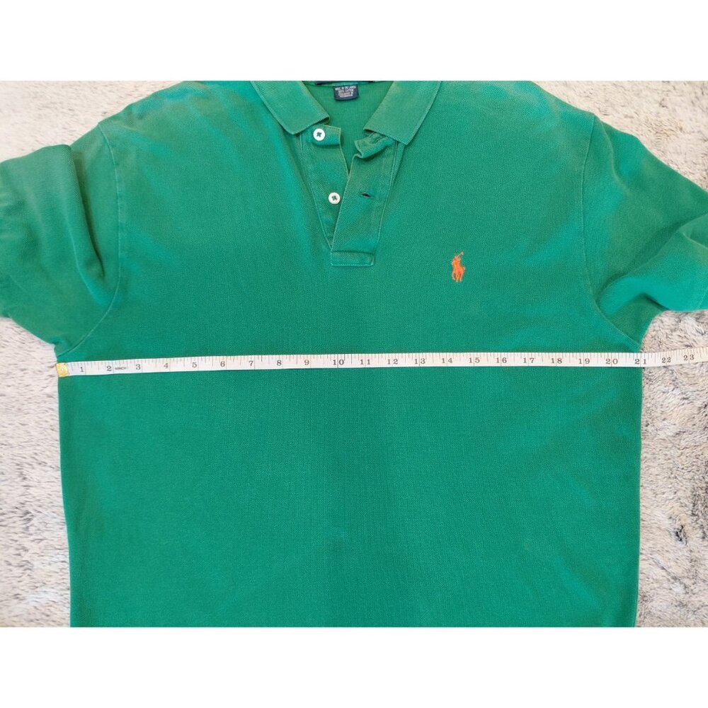 Polo Ralph Lauren Short Sleeve Polo Shirt Men's Med Green Performance Pullover - Picture 9 of 10